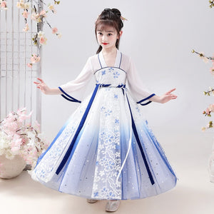 Kids Dresses Girls Hanfu Ancient Chinese Style Traditional Princess Dress Hanfu Cosplay Costume Girl Tang Suit Hanfus vestido