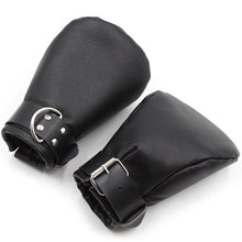 Load image into Gallery viewer, Unisex Thick Padded PU Leather Sub Cosplay Fist Mitts Gloves Role Play Mittens Fetish Restraint Costume
