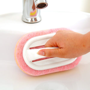 Kitchen Cleaning Bathroom Toilet Kitchen Glass Wall Cleaning Bath Brush Plastic Handle Sponge Bath Bottom Clean Brush