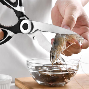 Kitchen Scissors Stainless Steel Bottle Opener Scissors Shears With Blade Cover Chicken Bone Scissor Kitchen Accessossories