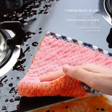 Load image into Gallery viewer, Kitchen daily dish towel, dish cloth, kitchen rag, non-stick oil, thickened table cleaning cloth, absorbent scouring pad