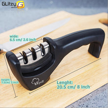 Load image into Gallery viewer, Knife Sharpener 3 Stages Professional Kitchen Sharpening Stone Grinder knives Whetstone Tungsten Diamond Ceramic Sharpener Tool