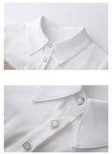 Load image into Gallery viewer, Knitted Dress Slim Sexy Simple Fashion Bodycon Dress Women&#39;s Autumn Lapel Stitching Beaded Chic Retro Sweater Dress Fall Femme