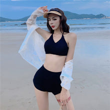 Load image into Gallery viewer, Knitted Halter High Waist Slimming Swimsuit Korean Ins Style 2021 New Bikini Sexy Hot Spring Swimsuit For Swimwear Women Beach