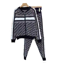 Load image into Gallery viewer, Knitted Women Set 2021 Winter Long Sleeve Crew Neck Knitted Sweater Warm Sports Leisure Suit Set Female Clothing