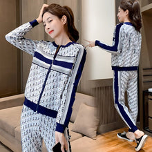 Load image into Gallery viewer, Knitted Women Set 2021 Winter Long Sleeve Crew Neck Knitted Sweater Warm Sports Leisure Suit Set Female Clothing