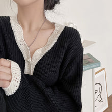 Load image into Gallery viewer, Korean Chic V Neck Long Sleeve Knitted Cardigans Casual All Match Loose Elegant Sweaters Women Autumn 2022 Solid Sweet Tops