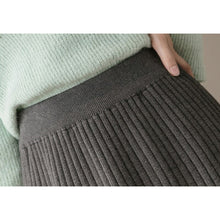 Load image into Gallery viewer, Korean Fashion A-Line High-Waist Skirt Women Elegant Office Lady Midi Knitted 2021 Winter Skirt