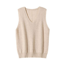 Load image into Gallery viewer, Korean Fashion Autumn 2021 Wool  Knitted Women&#39;s Vests  Loose Y2k Top Pullover Casual Pure Color Cashmere Sweaters Ladies