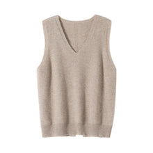 Load image into Gallery viewer, Korean Fashion Autumn 2021 Wool  Knitted Women&#39;s Vests  Loose Y2k Top Pullover Casual Pure Color Cashmere Sweaters Ladies