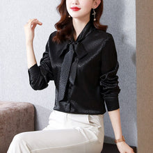 Load image into Gallery viewer, Korean Fashion Satin Women Shirts Long Sleeve Office Lady Button Up Shirt Women Shirts Blouses ladies tops Camisas Para Mujer