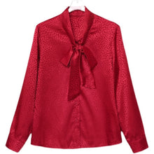 Load image into Gallery viewer, Korean Fashion Satin Women Shirts Long Sleeve Office Lady Button Up Shirt Women Shirts Blouses ladies tops Camisas Para Mujer