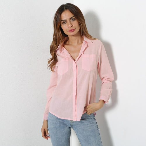 Korean Fashion Women Blouses Turn-Down Collar Long Sleeve Ladies Office Shirt White Loose Causal Blouse Mujer Tops Blusas