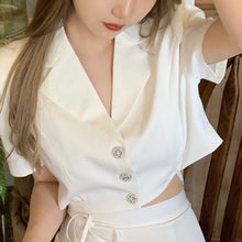 Load image into Gallery viewer, Korean Slim Short Suit Jacket + High Waist All-match Mesh Skirt Two Piece Sets Women Sweet Skirts Suits Conjuntos De Mujer 2021