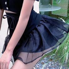 Load image into Gallery viewer, Korean Slim Short Suit Jacket + High Waist All-match Mesh Skirt Two Piece Sets Women Sweet Skirts Suits Conjuntos De Mujer 2021