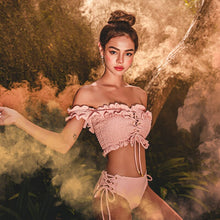 Load image into Gallery viewer, Korean Style Low Waist Bikini Set Women Biquini Suit Two Pieces Swimwear Solid Bandeau Swimsuit High Quality Beach Suit 2020