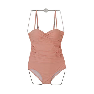 Korean Style One Piece Swimwear Women Padded Swimwear Push Up Swimsuit Bathing Suit sexy Lady Monokini Beachwear Solid Swimwear