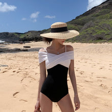 Load image into Gallery viewer, Korean Style One Piece Swimwear Women Padded Swimwear Solid Swimsuit Bathing Suit sexy Lady Monokini Beachwear 2020 New