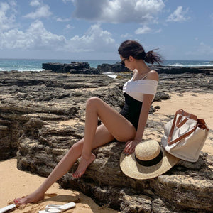 Korean Style One Piece Swimwear Women Padded Swimwear Solid Swimsuit Bathing Suit sexy Lady Monokini Beachwear 2020 New