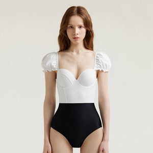 Korean Style One Piece Swimwear Women Push Up Swimwear Ruffle Swimsuit  Bathing Suit sexy Monokini Beachwear Backless