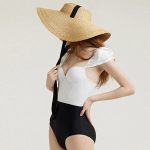 Korean Style One Piece Swimwear Women Push Up Swimwear Ruffle Swimsuit  Bathing Suit sexy Monokini Beachwear Backless