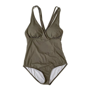 Korean Swimwear One Piece Swimwear Women Solid Swimwear Swimsuit Padded Bathing Suit sexy Monokini Beachwear Summer