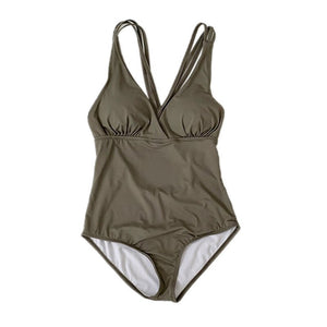 Korean Swimwear One Piece Swimwear Women Solid Swimwear Swimsuit Padded Bathing Suit sexy Monokini Beachwear Summer