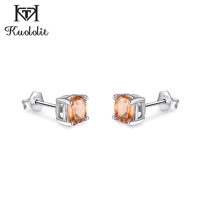 Kuololit Color change Diaspore Gemstone stud Earrings for Women Solid 925 Sterling Silver Cushion shape Zultanite  Fine Jewelry