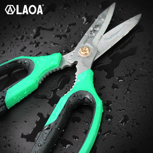 LAOA Stainless Household Scissors Multi Shears for Kitchen Made in Taiwan Crimp Tool Wire Cutting Hand Tools