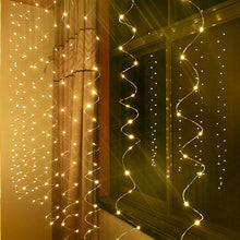 Load image into Gallery viewer, LED Curtain Lights Decoration with Remote 8 Settings USB 5V Christmas Wedding New Year&#39;s Garland Decors for Party Home Bedroom