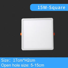 Load image into Gallery viewer, LED Downlight Ultra thin Round Square Recessed Lamp 6W 8W 15W 20W 220V Indoor Bathroom Ceiling LED Spot Light