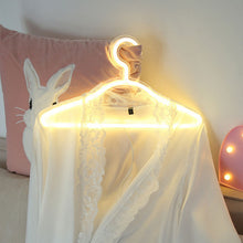 Load image into Gallery viewer, LED Neon Light Sign Clothes Stand USB Powered Hanger Night Lamp for Bedroom Home Wedding Clothing Store Art Wall Decor Xmas Gift