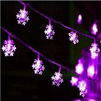 Load image into Gallery viewer, LED Snowflake String Lights Snow Fairy Garland Decoration for Christmas tree New Year Room Valentine&#39;s day Battery Plug Operated