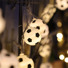 Load image into Gallery viewer, LED Soccer Balls String Garland Decoration Bedrooms Home Theme Party Christmas 3/5M Decorative Football Fairy Lights Battery USB