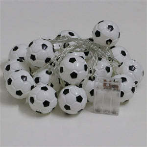 LED Soccer Balls String Garland Decoration Bedrooms Home Theme Party Christmas 3/5M Decorative Football Fairy Lights Battery USB