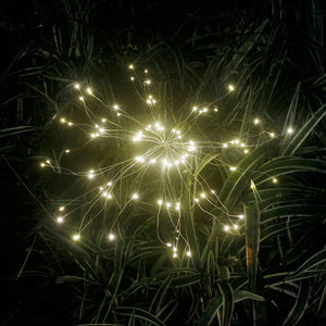 LED Solar Firework Lights Outdoor Waterproof Fairy Garland 90/150 LEDs Light String Garden Lawn Street Christmas Decoration