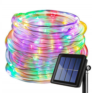LED Solar Sensor Strip Lights Outdoor Fairy Lighting String Copper wire Tube Light Street Garland Decors for Garden Patio Trees