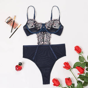 Lace Bodysuit Sexy Overalls for Women Transparent Floral Embroidery Bodysuit Sleeveless Bodycon Sexy Body Top Women Mesh Corset