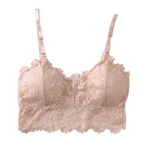 Lace Bras Sexy Lingerie Wireless Bra For Women Comfortable Bralette Underwear Vest Female Hollow Out Seamless Bra Sports Fashion