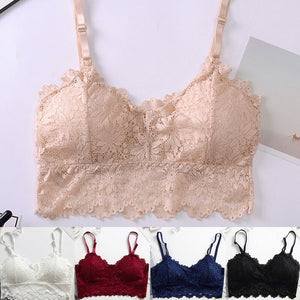 Lace Bras Sexy Lingerie Wireless Bra For Women Comfortable Bralette Underwear Vest Female Hollow Out Seamless Bra Sports Fashion