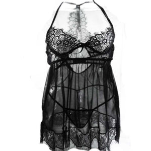 Lace Plus Size Night Dress Lingerie Womens Clothing Sexy See Though Sleepwear Spaghetti Strap hollow nighties for lady