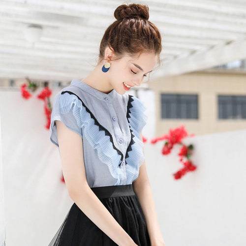 Lace Ruffles Blouse Girls Shirts Sweet  Lovely Lolita With Lace Ruffle Long Sleeve Shirt Women Princess Costume Tops  Bow