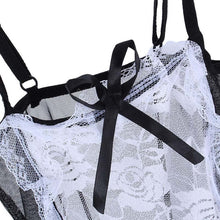 Load image into Gallery viewer, Lace Women French Maid Cosplay Sexy Lingerie Hot Transparent Costumes Erotic Lovely Maid Costumes Cute Underwear Set