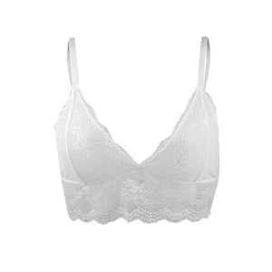 Ladies Bra Lace Bralette Top Sexy Halter Lingerie Underwear Intimate Bra 3/4 Cups Crop Top Unlined Soft Bras Translucent