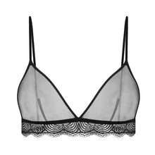 Load image into Gallery viewer, Ladies Bra Lace Bralette Top Sexy Halter Lingerie Underwear Intimate Bra 3/4 Cups Crop Top Unlined Soft Bras Translucent