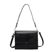 Load image into Gallery viewer, Ladies Flap Shoulder Bag Wide Strap Ladies Messenger Bag Solid Color Leather Retro Styling Bag Double Layer Women&#39;s Bag