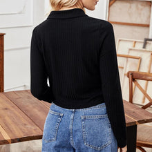 Load image into Gallery viewer, Lapel Knit Sweater Women Cardigan Jacket Autumn 2021 Fashion Slimming Outer Wear Long-sleeved T-shirt Bottoming Shirt Women&#39;s