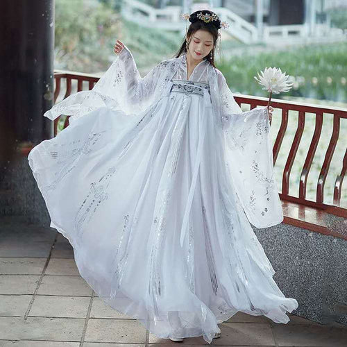 Large Plus Size Female Hanfu Chinese Princess Dress Women Fantasia Kimono Cardigan and Dress Carnival Costume Outfit for Lady