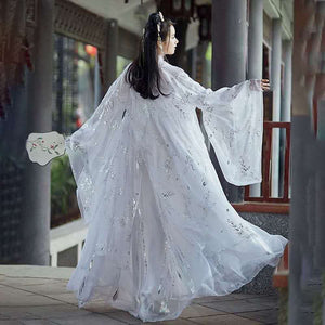 Large Plus Size Female Hanfu Chinese Princess Dress Women Fantasia Kimono Cardigan and Dress Carnival Costume Outfit for Lady