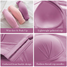 Load image into Gallery viewer, Large Size Bras For Women Push Up Bra Sexy Underwears Brassiere Wireless Bralette Front Buckle Anti-sag Bra Brasieres para mujer